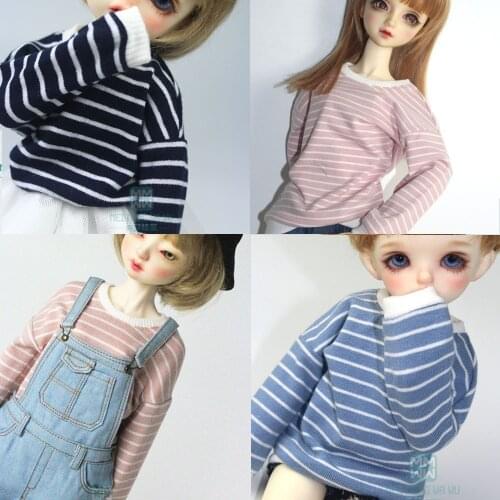 Doll clothes Striped T-shirt, sweater for 27-72cm 1/3 1/4 1/6 BJD uncle YOSD MYOU SD DD doll accessories