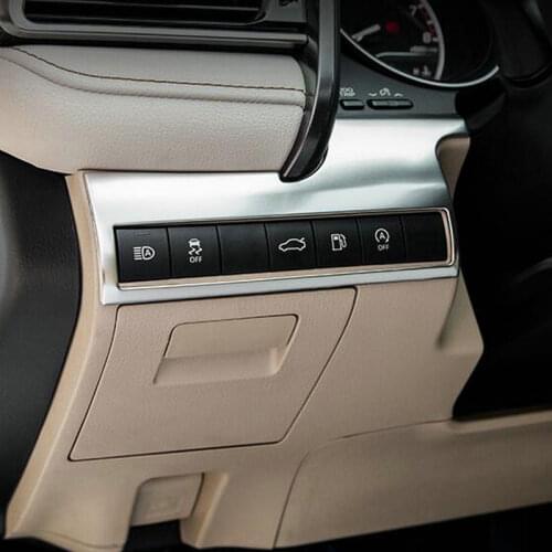 Automobile headlight switch panel stainless steel decorative frame for Toyota camry XV70 2018 2019 2020 accessories