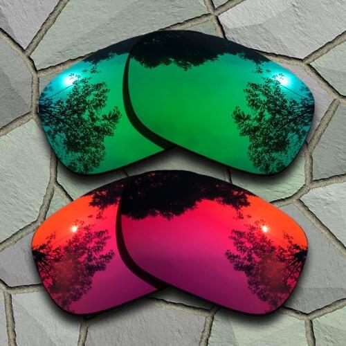 Jade Green&Violet Red Sunglasses Polarized Replacement Lenses for Twoface
