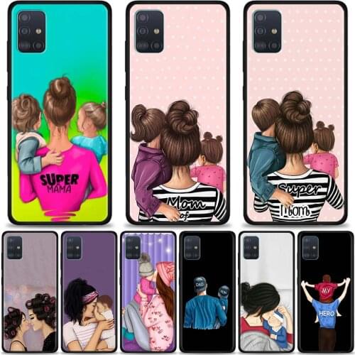 Phone Case For Samsung Galaxy A51 A71 5G A21s A11 A31 A41 A91 A72 A12 A02s Soft Silicon Back coque TPU Fundas Super Dad Mom