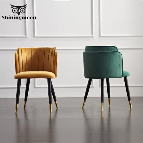 Modern Formal Dinning Chairs Creative Nordic Solid Wood Makeup Chair European Fabric Office Meeting Office Shop Chair Furniture