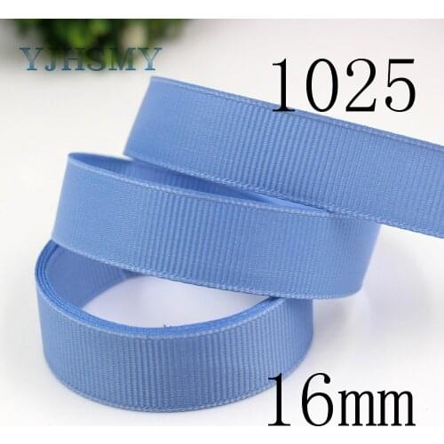 YJHSMY J-18825-L16mm-1025,16 mm 10 yards Solid Color Ribbons Thermal transfer Printed grosgrain Wedding Accessories DIY material