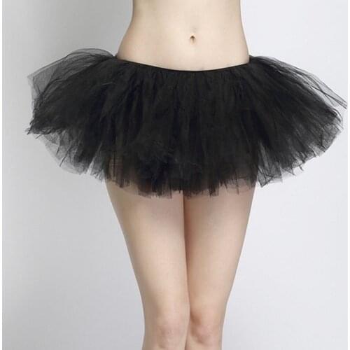 5 Layered Tutu Skirt Adult Womens Classic Tulle Petticoat Ballet Dancing Bubble Skirts Short Prom Dress Up 11 colors