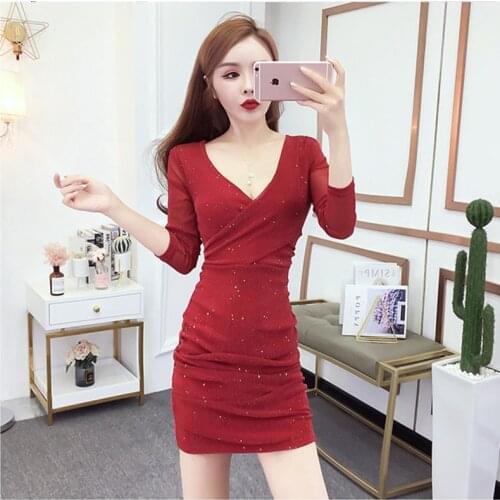 Real shot womens dress 2019 new fashion sexy hip tube top anchor night dress