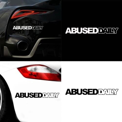 Abused Daily Letter Car Vehicle Body Window Reflective Decals Sticker Decoration Accessories