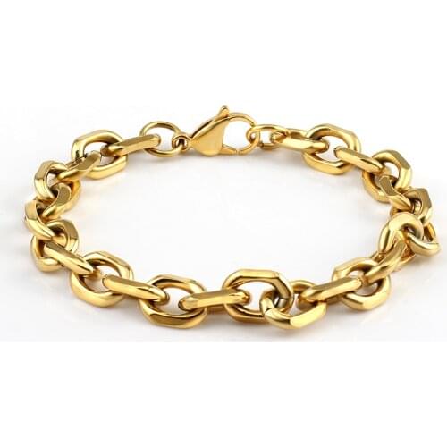 316L Stainless Steel gold bracelets bangles Accesories For men women Cross o chains Hip Hop Punk Bracelaet fashion Jewelry Gifts