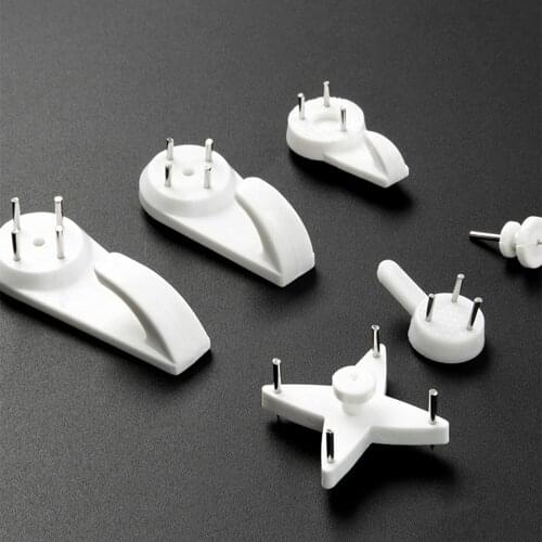 10Pcs White Plastic Invisible Wall Mount Photo Picture Frame Nail Hook Hanger Hard Picture Frame Wall Hooks For Photos