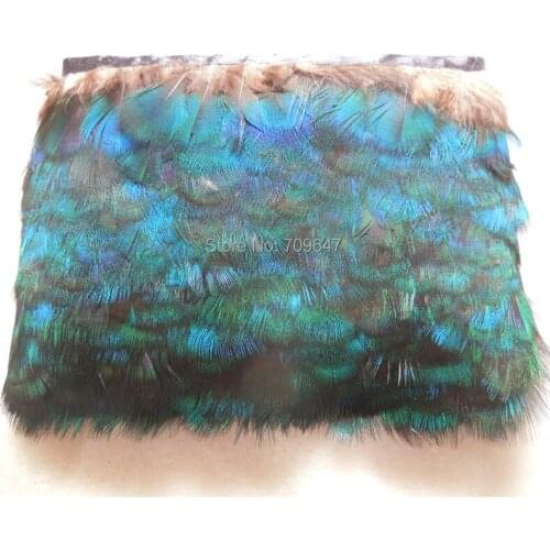 2meters/10meters/lot! 5.0cm Height High Quality Green Peacock Plumage Feather Fringe Trim,Peacock Feather Trimming