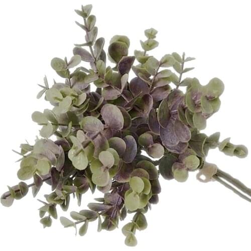 6 Pcs Artificial Plants Fake Leaf Eucalyptus Green Flowers Nordic Style Home Garden Party Decor Bouquet Craft Accessories Cheap