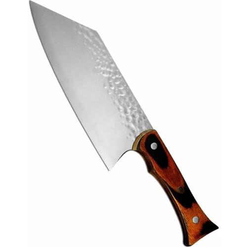 7 Inch Kiritsuke Knife Kitchen Knives For Cutting Meat Fruit Fish 5cr15 Stainless Steel Full Tang Wood Handle Small Chef Cleaver