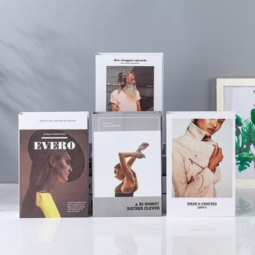 8pcs Modern Simple English Fake Book Ornaments Imitation Book Decoration Coffee Shop Hotel Study Soft-fitting Props Book Model