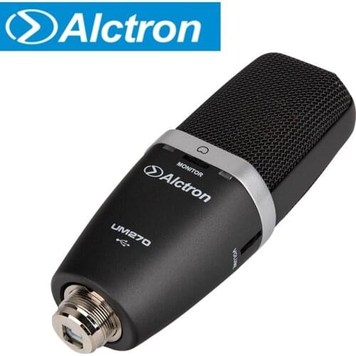 Alctron UM270 USB condenser mic integrating sound cardµphone,multi-function large diaphragm recording studio mic,no latency