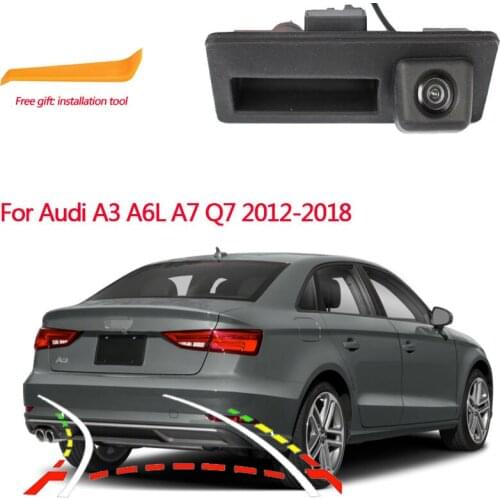 Car dynamic track handle luggage camera For Audi A6 2012-2018 A3 2012-2017 A7 2012 Q7 2016-2017 HD waterproof night vision