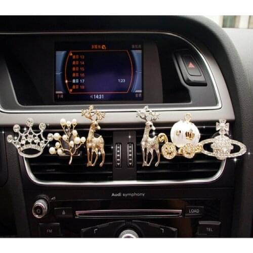 Diamond Crown Cross Heels Satellite Car Styling Air Freshener Perfume For Car Air Condition Vent Smell Toys Accrssories