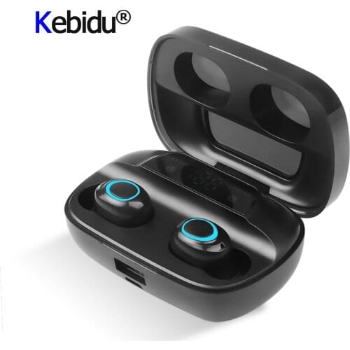 Bluetooth Earphone V5.0 Wireless Noise Cancelling Headset HD Call TWS LCD Screen Bluetooth Earbuds Waterproof With Charging Box