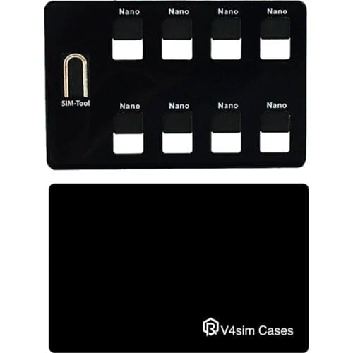 Nano Card and pin holder, Holds 8 pcs Nano Cards and lphone pin