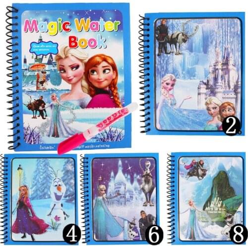 Disney Montessori Coloring Book Doodle Magic Pen Painting Drawing Board For Kids Toys Magic Water Drawing Book Birthday Gift