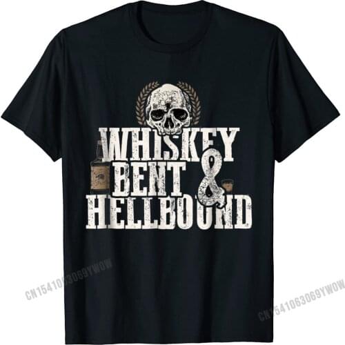 Whiskey Bent And Hellbound Shirt Biker Style Camisas Men Print T Shirt Funny Cotton Men Tops Tees Summer