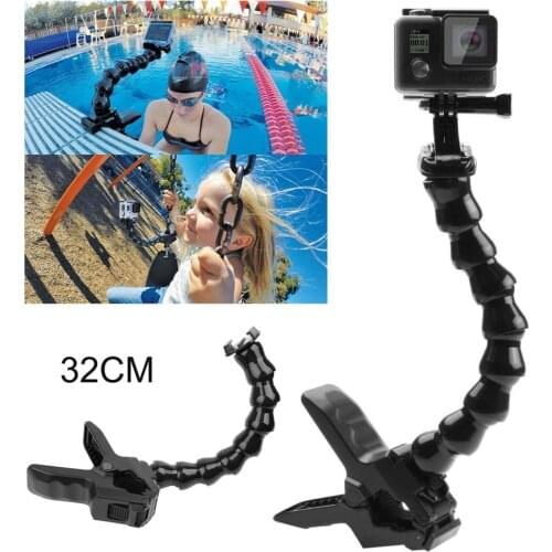 Flex Clamp Mount 7-section Clamp Vigorously Clamp With Flexible Adjustable Gooseneck For Gopro Hero 9/8/7/6/5/4 Accessories