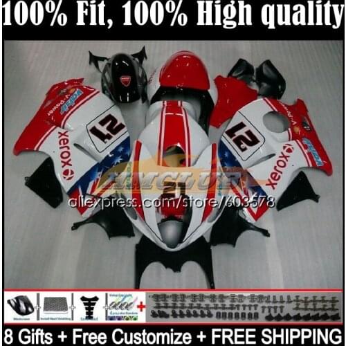 Injection For SUZUKI GSXR1300 Hayabusa 2008 2009 2010 2011 2012 2013 21CL.227 red white GSXR 1300 CC 14 15 16 17 18 19 Fairing