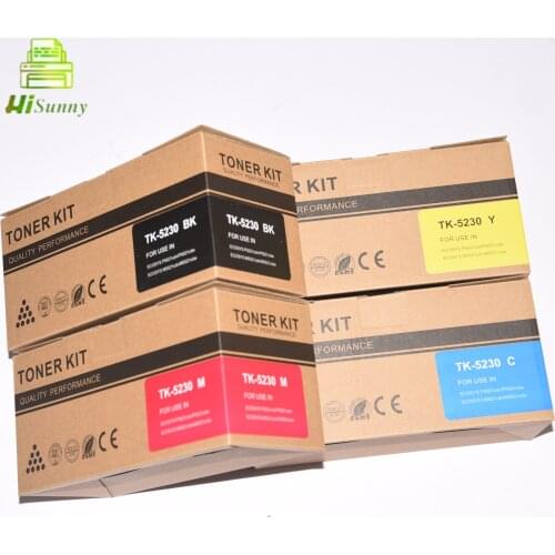 1set TK-5230 TK5230 CMYK For KYOCERA Ecosys M5521cdw M5521cdn P5021cdw P5021cdn M5521 P5021 Printer Refillable Toner Cartridg