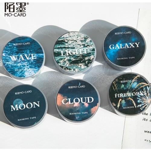 Galaxy Washi Masking Tape Sticky Paper Tape For Diy Bullet Diary Decorative Gift Wrapping Scrapbook Arts Crafts