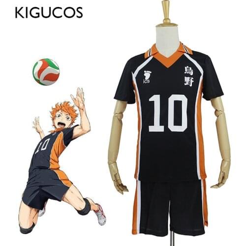 KIGUCOS 9 Styles Hot Anime Karasuno High School Sportwear Haikyuu!! Hinata Shyouy Cosplay Costumes Outfit Jerseys Uniform