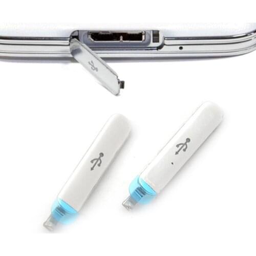 Hot 2pcs/LOT Original Charging Port Dust Plug USB Cover Door For Samsung Galaxy S5 SV G900 G9005 G900A G900T Housing Phone Parts