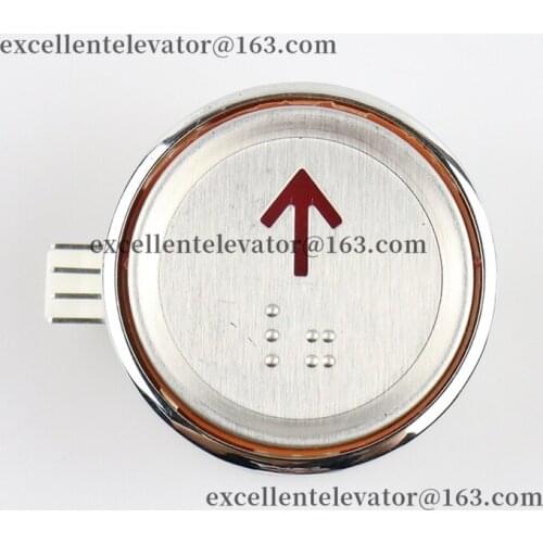 Elevator Round Press Button AK-29B Red Light With Braille used for LG