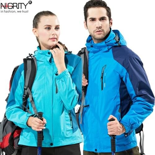 NIGRITY Men&Womens Outdoor Windbreaker Climbing Camping Fishing Hiking Jackets Waterproof male&female Trekking Coat plus size
