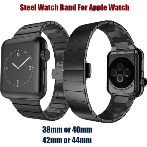 Stainless Steel Band Wrist Strap For Apple Watch 40mm 44m Series 6 se 5 4 Watchband 38mm 42mm 3 2 1 Link Bracelet Band Loop