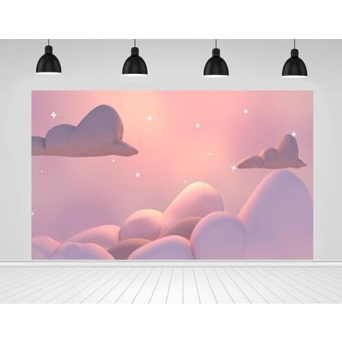 Scopiso Beautiful Cartoon Pastel Night Sky 3D Rendering Backdrops For Portrait Photo Studio Props Photography Backgrounds