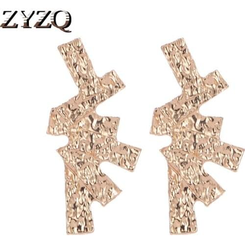 ZYZQ Fashion Irregular Earrings For Women Exquisite New Geometric Women Accessories Wholesale Lots&Bulk Earrings Hot Selling