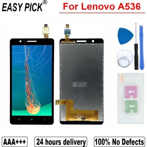 For Lenovo A536 LCD Display Touch Screen Digitizer Assembly Replacement Free Tools