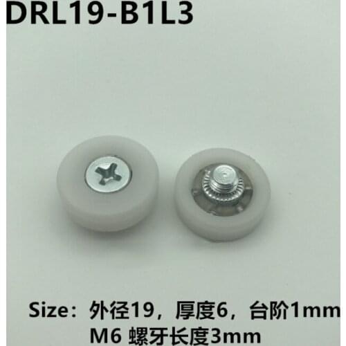 10pcs Drawer Bearing Pulleys Filing Cabinet Sliding Door Wheels Bathroom Wheels Nylon Wheels Cabinet Rollers DRL19-B1L3