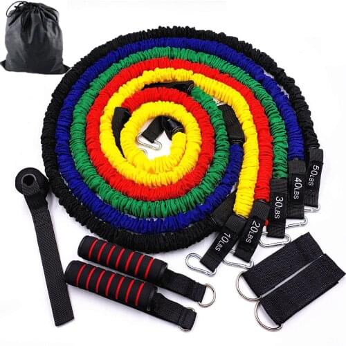 11 Pcs/Set Resistance Bands Crossfit Training Exercise Workout Equipment Yoga Tubes Pull Rope Rubber Expander Elastic Fitness
