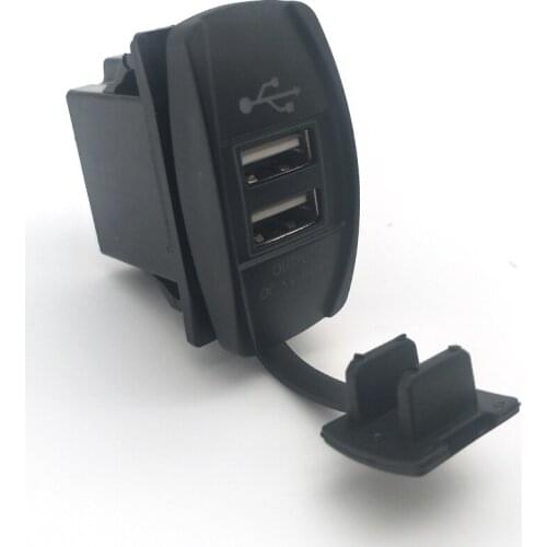 12-24V DC 5V Dual USB Car Charger Port Socket 3.1A Double Waterproof And Dustproof