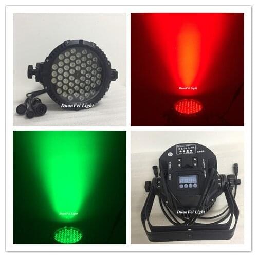 24pcs/lot 54x3w par led dmx rgb 3in1 led par can waterproof led washer uplight rgb par led 64