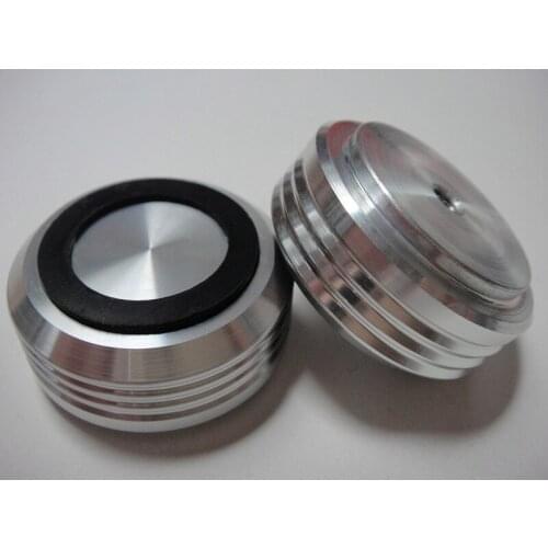 4pcs 30*13mm Full Aluminum Audio Speaker Feet With Thread Shock Absorber Feet