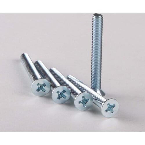 40PCS GB819 Phillips Countersunk Head Machine Screws Teeth Flathead Machine Screw M4*6