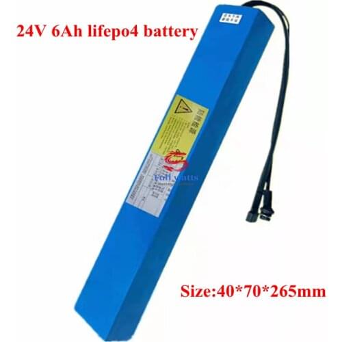 32650 24V 6Ah Lifepo4 battery pack with charger 24v 10ah 12ah lifepo4 battery for scooter ebike ev electric vehicle wheelchair