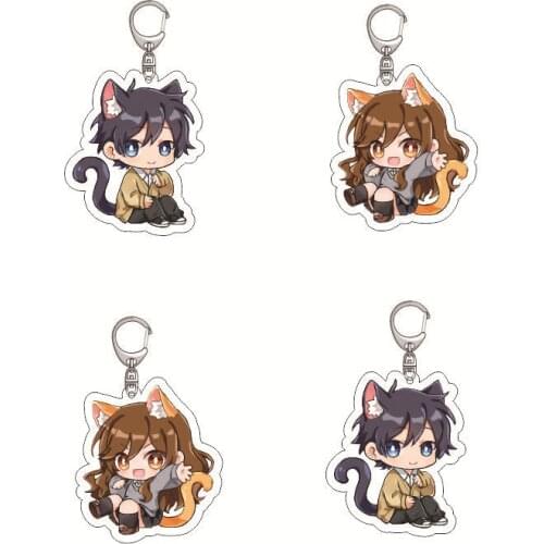 Anime Horimiya Hori-San To Miyamura-Kun Acrylic Keychain Cartoon Hori Kyouko Miyamura Izumi Pendant Keyring Fans Collections