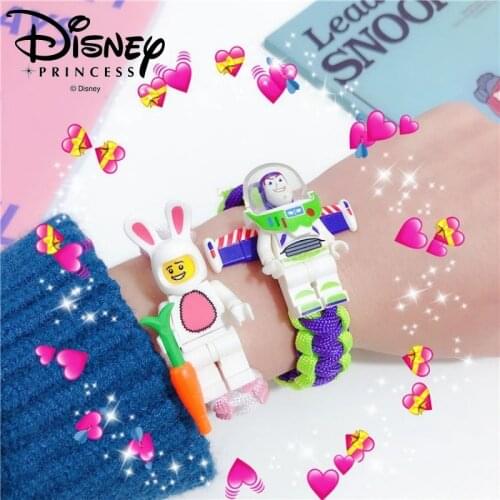 Buzz Lightyear woody Aliens Figure Bracelet toy Storye 4 Iron Man Captain America Building Block Bracelet Action Figure Children
