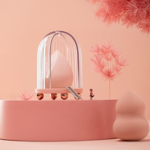 Beauty Sponge Stand Storage Case Makeup Blender Puff Holder Empty Cosmetic Egg Shaped Rack Transparent Puffs Makeup Organizer