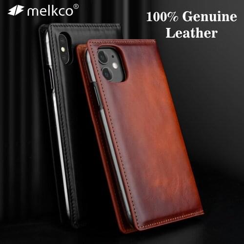 Genuine Leather Wallet Flip Case for iPhone 11/11 Pro Max Luxury Business High-end Real Leather Cases for Xs Max Xr X Cover