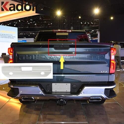 For Chevrolet Silverado 1500 2019 2020 Chrome Rear Back Door Handle Catch Trim Cover Side Handles Bowl Cup Moulding Accessories