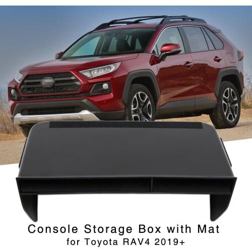 Central Console Storage Box Tray for Toyota RAV4 2019 2020 Interior Organizer Holder Box ABS Matte Black