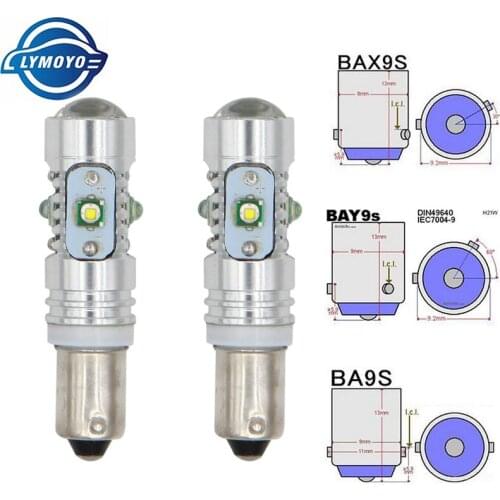 LYMOYO 2pcs/lot ba9s h6w bax9s bay9s 25W h21w LED chips car signal lighting Width Lamp wedge light bulb Free shipping