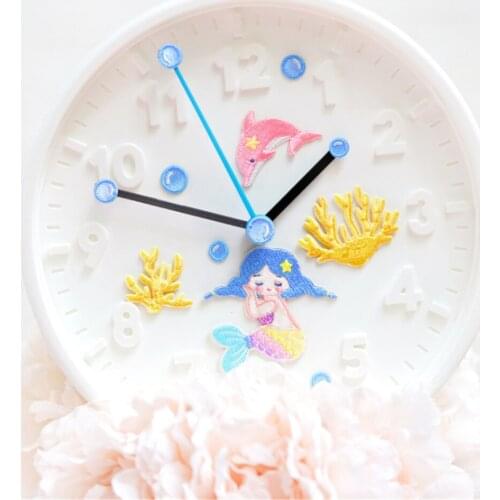 Maxsin 3 Pc/lot High Quality Embroidered Cute Girl Coral Dolphin Shell Patch Iron On Dress Jacket Garment Accessories DIY Decals