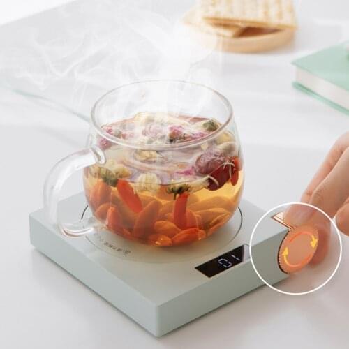 Mini Heating Coasters USB Electric Tray Coffee Tea Drink Warmer LED Display Warmer Heater Base Mug Mat 5 Levels Adjustment